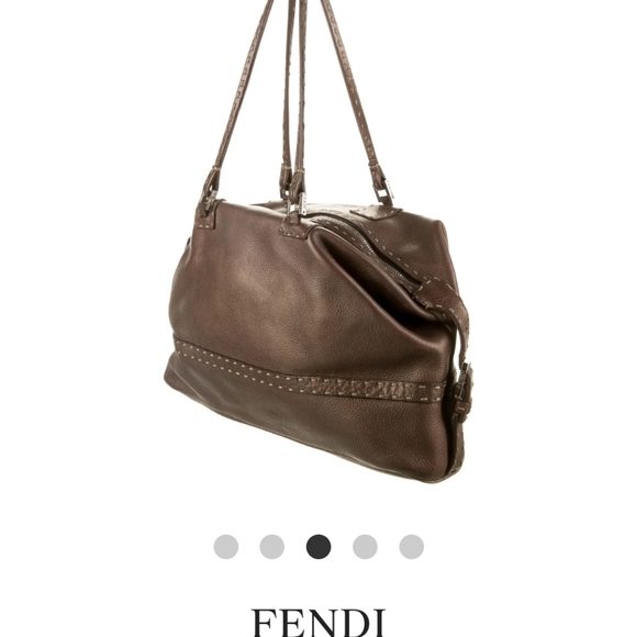 100% Authentic FENDI Brown leather